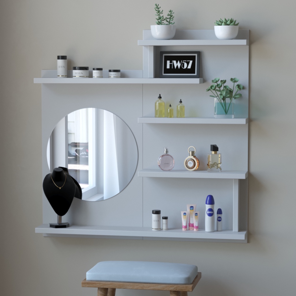 RAK MAKEUP GANTUNG / MEJA RIAS GANTUNG / RAK RIAS / MEJA RIAS DINDING / KACA RIAS DINDING CANTIK