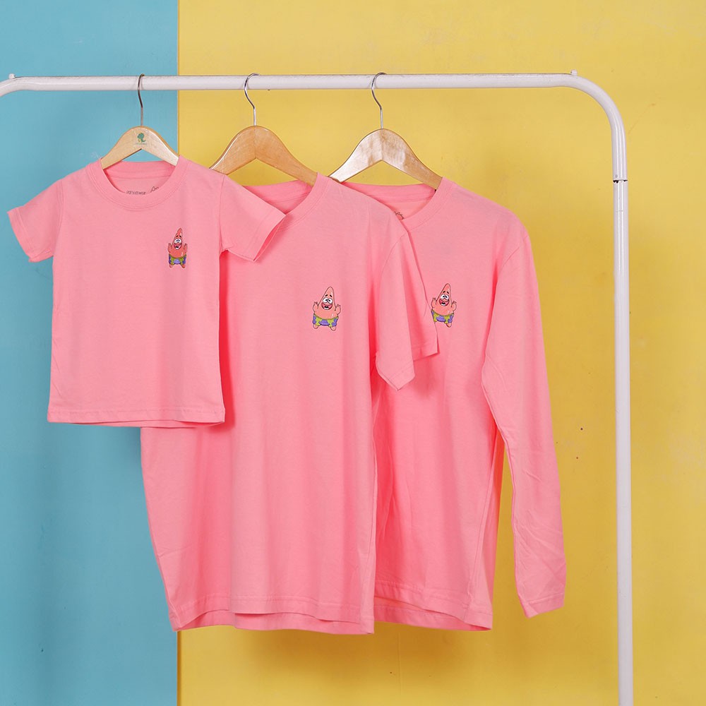

Pop Kidswear Patrick Couple tee - kaos anak dewasa gambar patrick sponge bob bordir