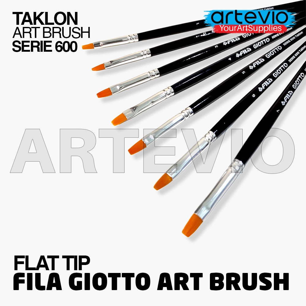 

Kuas Lukis Fila Giotto Taklon Art Brush Serie 600 Flat Tip