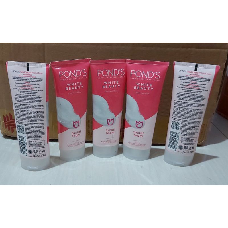 POND'S Facial Foam White Beauty (Bright Beauty Kemasan Baru) 100gr (botol gede), Anti Bacterial 100gr, Acne Solution 100gr