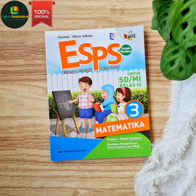 Seri Buku ESPS SD Kelas 3 - Matematika IPA IPS Indonesia PPKN - Erlangga Original-Matematika