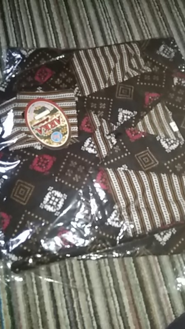 Batik Pria Lengan Panjang Batik Azmil Hrb026 Motif Keratonan Kode 002 Size M L Xl Xxl Reguler