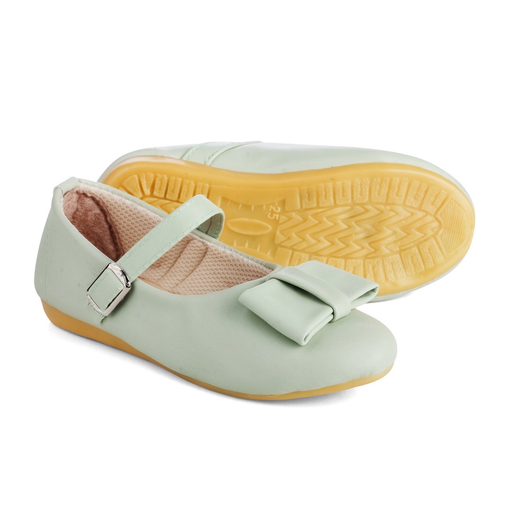 Sepatu Anak Perempuan Balet Pita HIJAU RBP