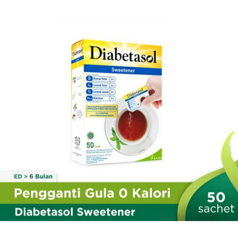 

Diabetasol sweetener 50 sachet gula diabtx rendah kalori