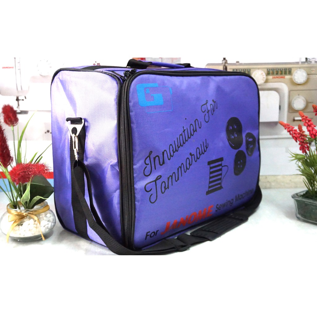 tas travel mesin jahit portable - ungu