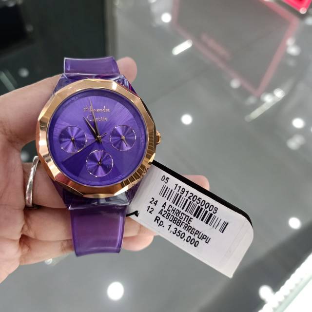 JAM TANGAN WANITA ALEXANDRE CHRISTIE 2808 AC2808 UNGU PURPLE