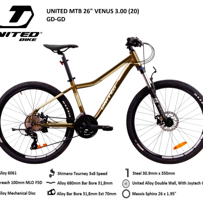 sepeda gunung venus 3.0 united new