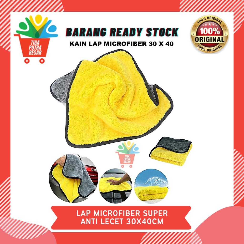 KAIN LAP MICROFIBER SUPER ANTI LECET / HALUS SERBAGUNA 30X40CM