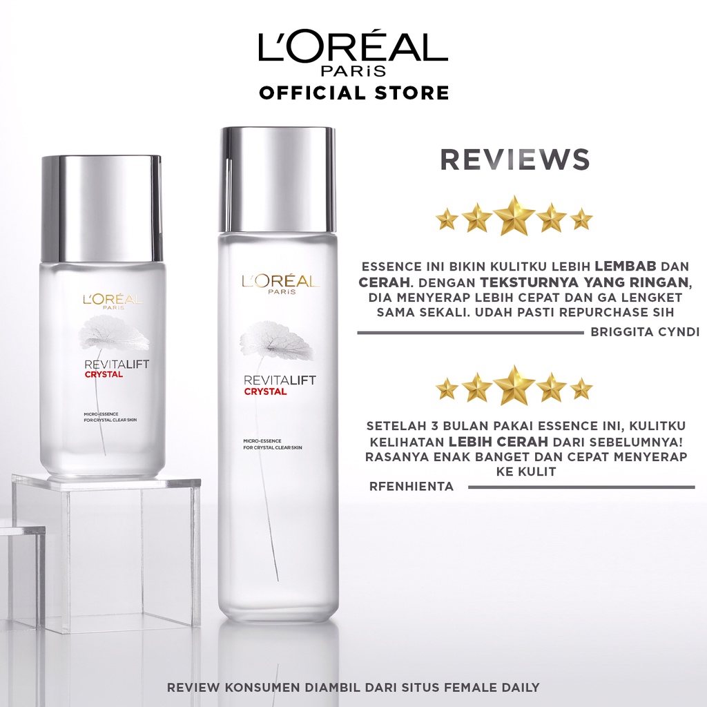 L'Oreal Paris Revitalift Serum Radiance Booster Kit Essence Original (Untuk Kulit Lembap dan Glowing)