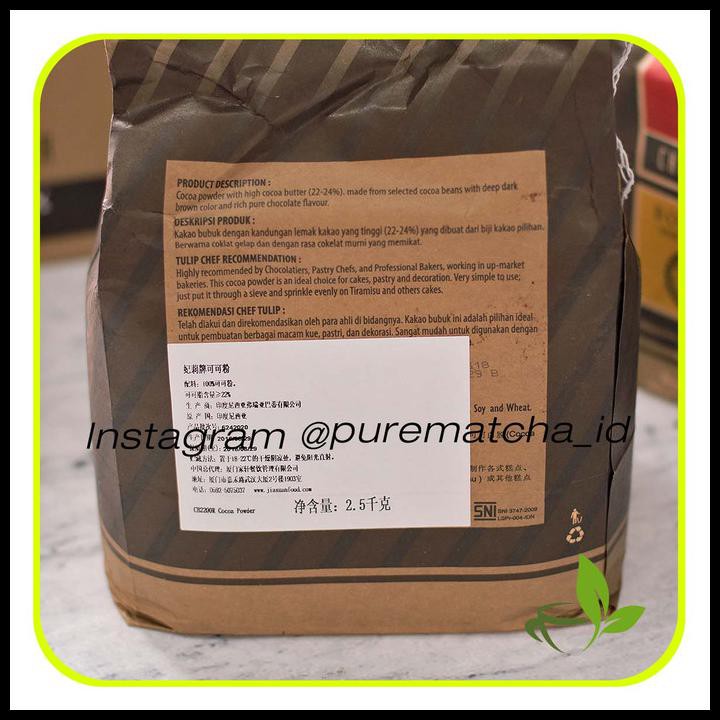 

Coklat Bubuk Tulip Bordeaux Pure Cocoa Powder Tulip Chocolatier 100Gr