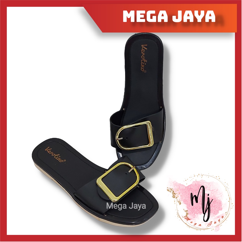 Sandal Wanita flat selop jelly sandal import Verotino Sandal modis kekinian