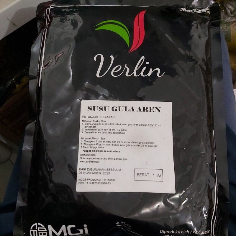 

bubuk minuman verlin 1kg rasa susu gula aren