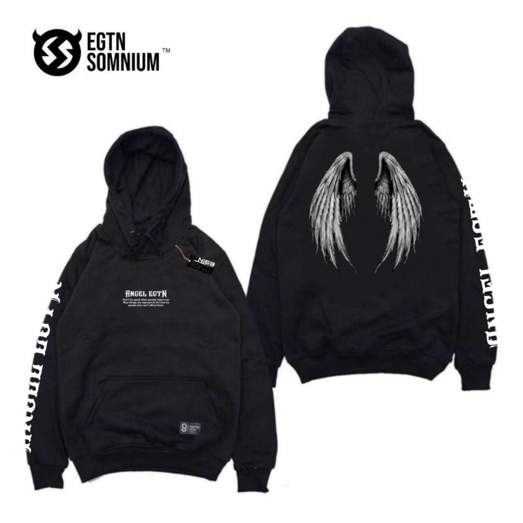 HOODIE PRIA BLACK MOTIF SOMNIUM UNISEX SWEATER HOODIE TERBARU TERLARIS