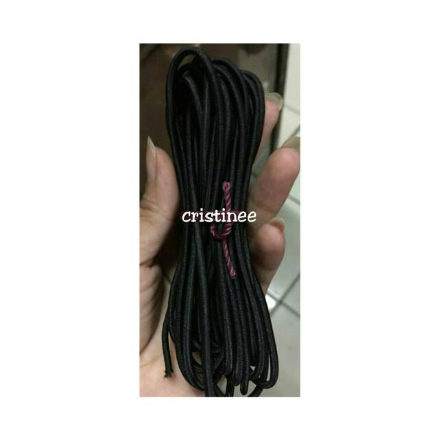 Tali karet elastis bulat ukuran 3mm