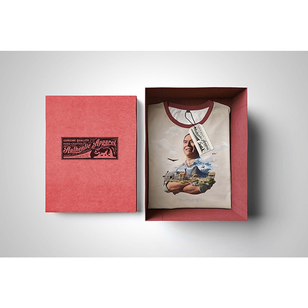 T-Shirt With Packaging Mockup