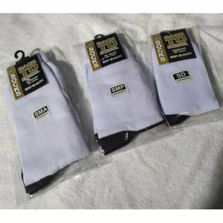  KAOS  KAKI  SEKOLAH HITAM  PUTIH 6PASANG Shopee Indonesia