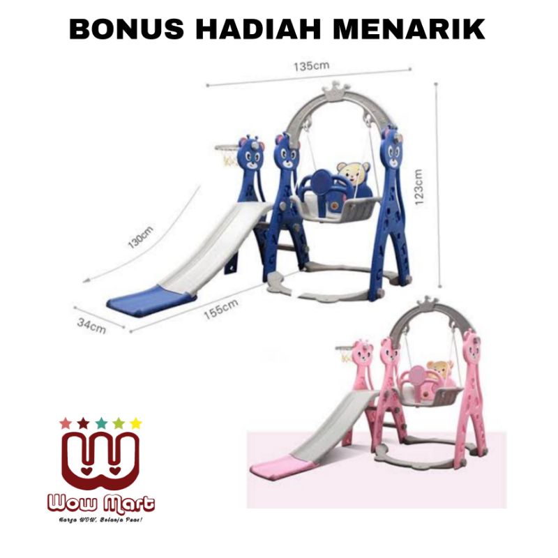 PEROSOTAN + AYUNAN DEER 3IN1 JM30252 PLAYGROUND MUSIK MAINAN ANAK