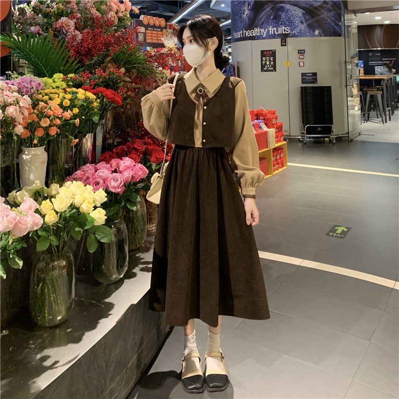 DRESS STUDENT KOREAN STYLE VINTAGE DRESS M110