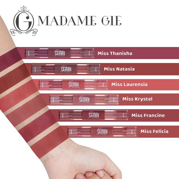 ★ BB ★ Madame Gie Miss Gemini 2 in 1 Gloss n Velvet - Make Up Lipstick