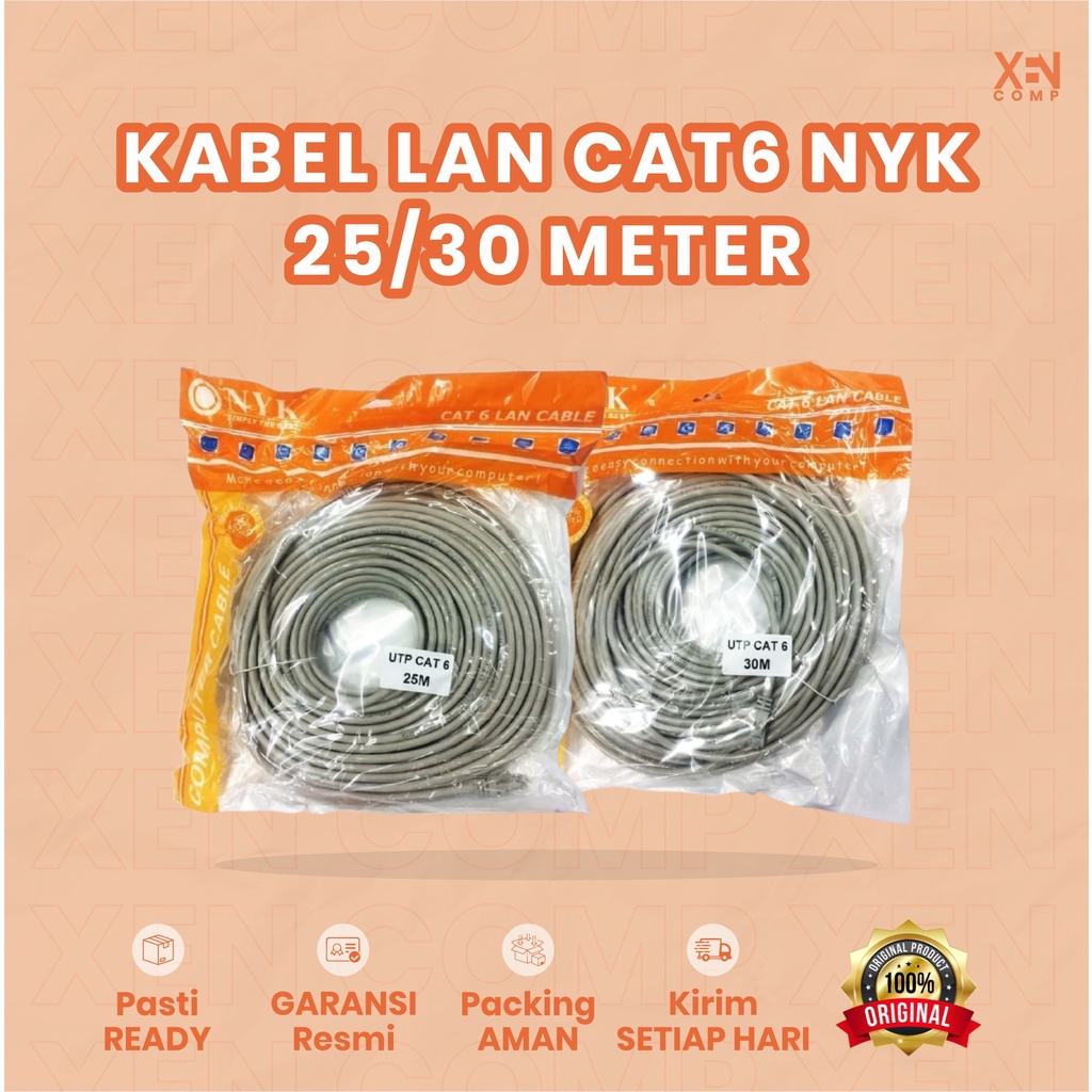 KABEL LAN UTP NYK CAT 6 25METER / 30 METER / kabel LAN utp cat6 Nyk 25m/ 30m