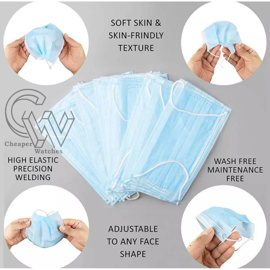 Cheaper-Masker 3ply Masker Surgical Masker Medis isi 10pcs FaceMask Disposable Masker Mulut