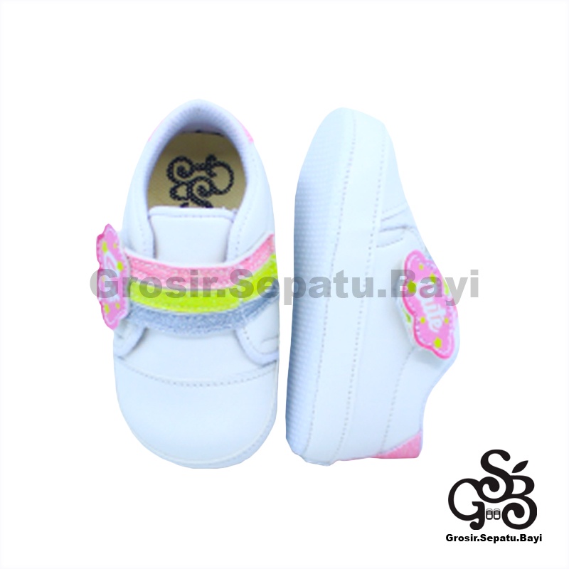 Prewalker - Sepatu Bayi - Baby Shoes | 2-14 bulan | Cute Rainbow Pink