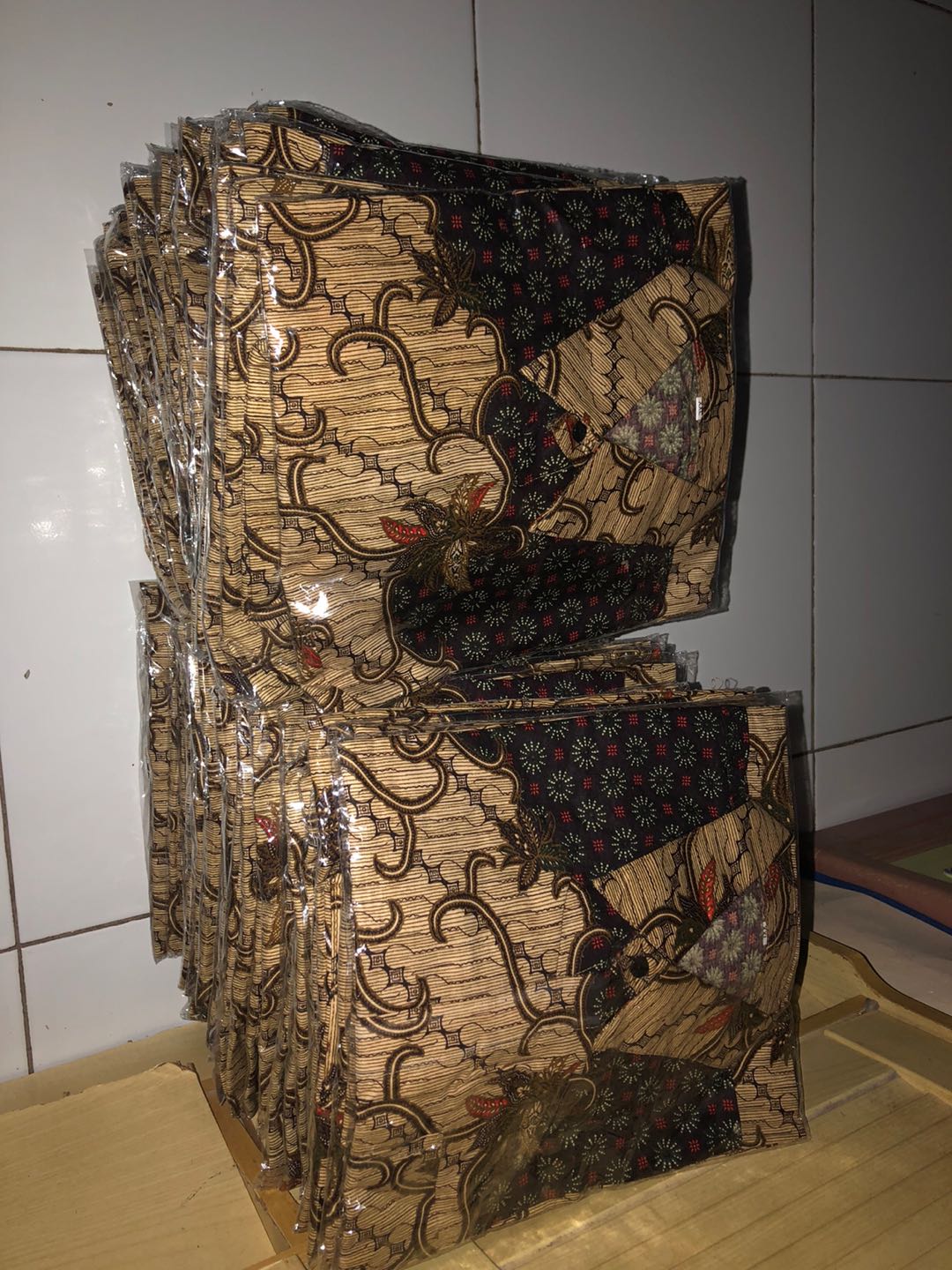 Kemeja Batik Pria Lengan Pendek Size M L Xl Xxl  Bswart Batik Hrb026 Kenongo Hem Panjang Padi