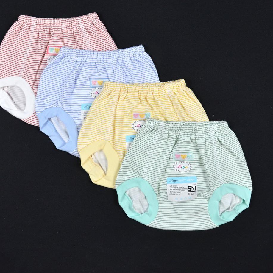 MIYO 4 Pcs Celana Pop Bayi  Baby Salur 6 12M 