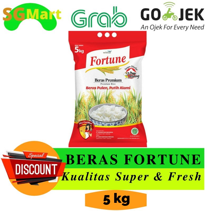 Jual Beras Fortune 5 Kg Super Premiumberas Putih Sgmart Shopee Indonesia 2873