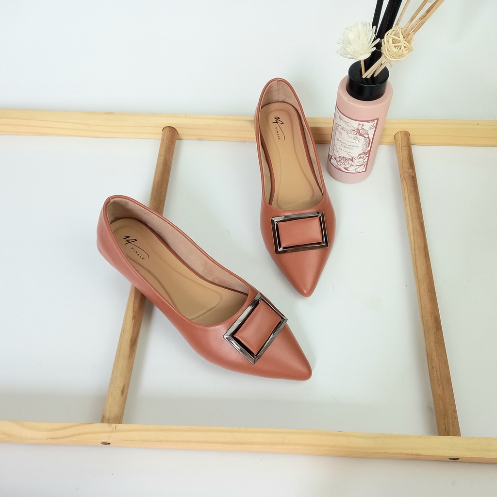 VNL Delisha Flatshoes | Sepatu Wanita | Sepatu Flatshoes | Flatshoes Casual | Sepatu hak 1cm