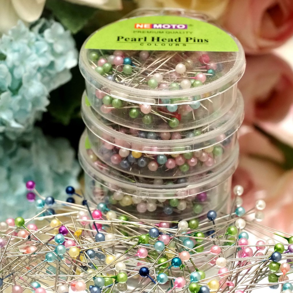 Jarum Pentul ISI BANYAK Hijab Mutiara / Jarum Hijab Premium / Pearl Head Pins Murah Grosir