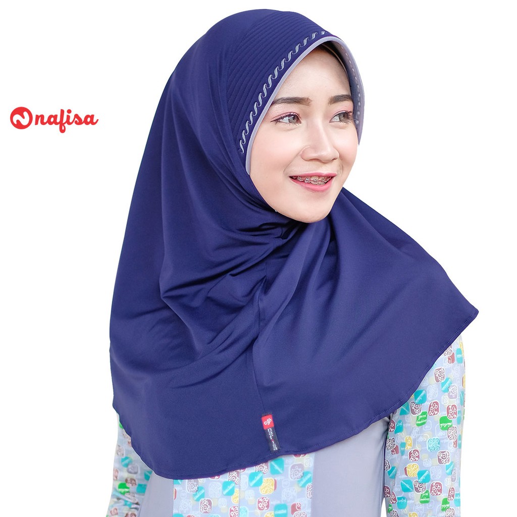 Jilbab Instan Bergo Bordir Nafisa Minang Bordir | Hijab Khimar Instan Bordir Pet Kerudung Instan Pet