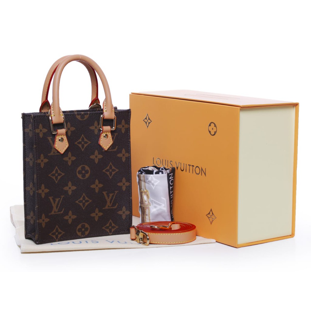 Tas LV Petite Sac Plat Canvas MONOGRAM box