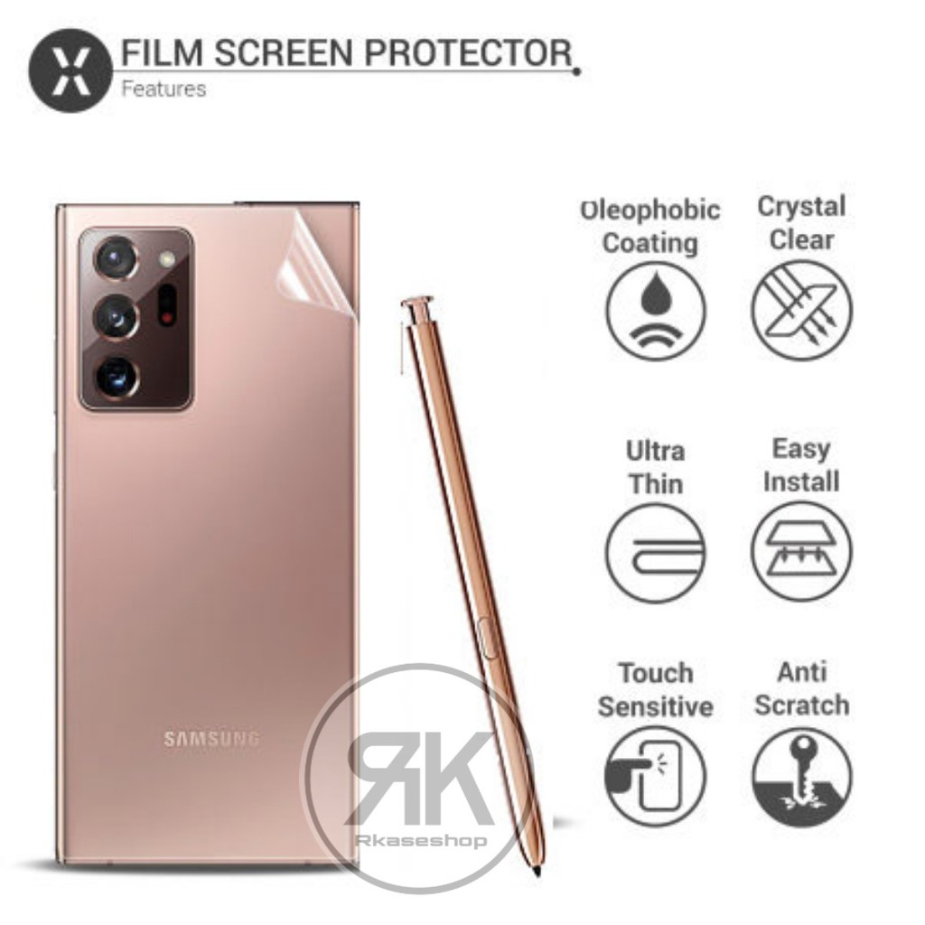 Hydrogel anti gores BELAKANG Samsung Note 10 PLUS S10 S10 PLUS 20 ULTRA S8 S9 S21 S21+ S22 S23 ultra S22 S23 plus Back screen guard