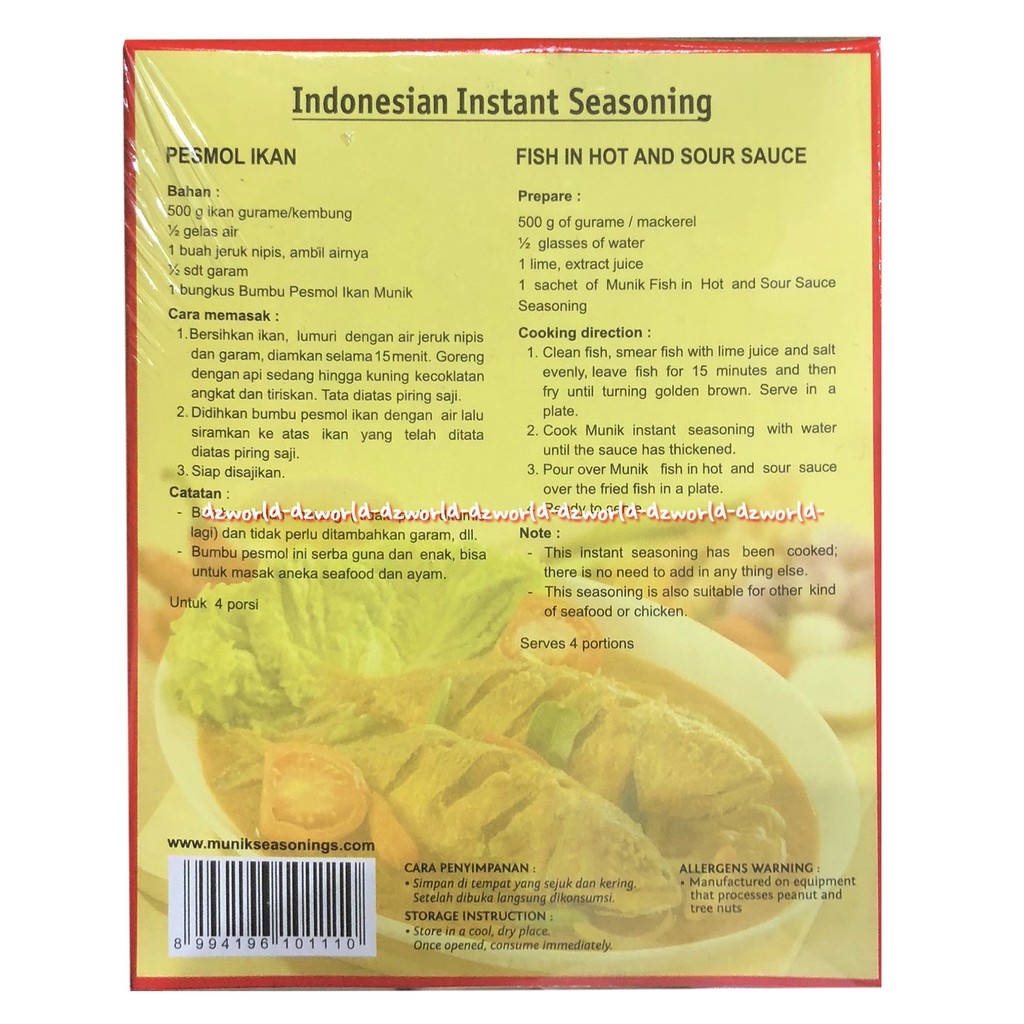 Munik Bumbu Pesmol Ikan Seasoning Bumbu Instan Travelling 150gr