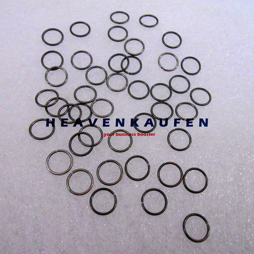 Ring Bulat Kecil Tipis Diameter Lubang 8 mm Warna Black Nikel Untuk Ring Bulat Gantungan Kunci Strap Masker Craft Dll Per Pack isi 50 Pcs