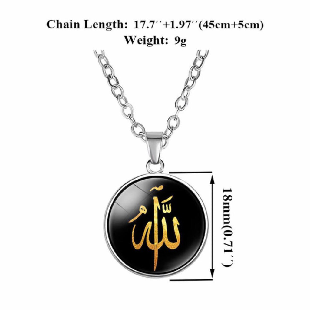 Kalung Muslim Lafadz Allah Muhammad Istighfar Basmalah Bismillahirrahmanirrahim / Aksesoris Muslim