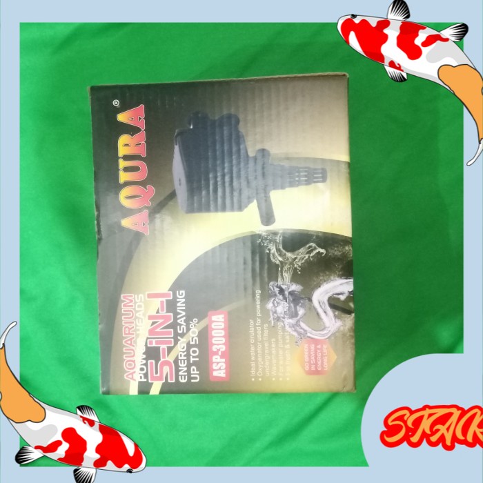 aquarium ikan pompa celup power head AQURA ASP 3000 A