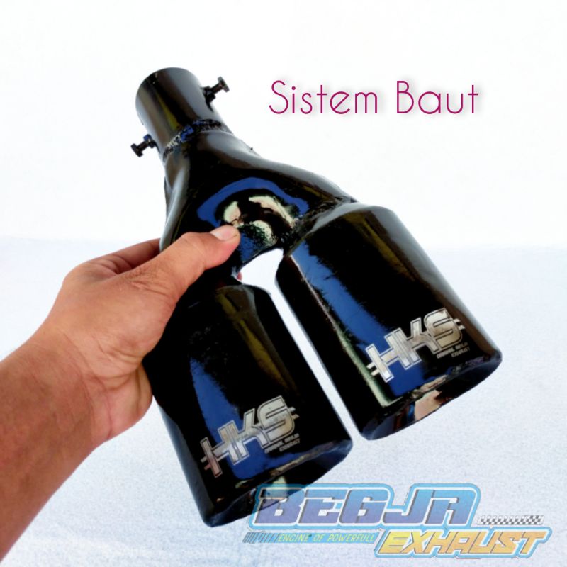 Knalpot Mobil Suos HKS Black Sistem Baut Khusus Pickup Grandmax,L300,Apv