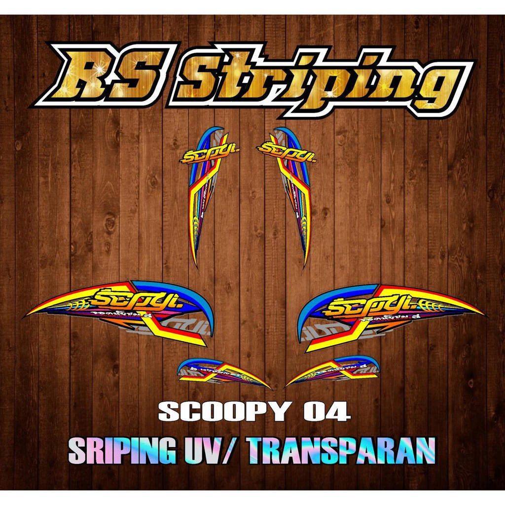 striping scoopy variasi uv transparan