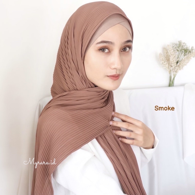 Pashmina Plisket Full / Pasmina Plisket / Pleats Shawl / Pleated Shawl (Tanpa Garis Tengah)