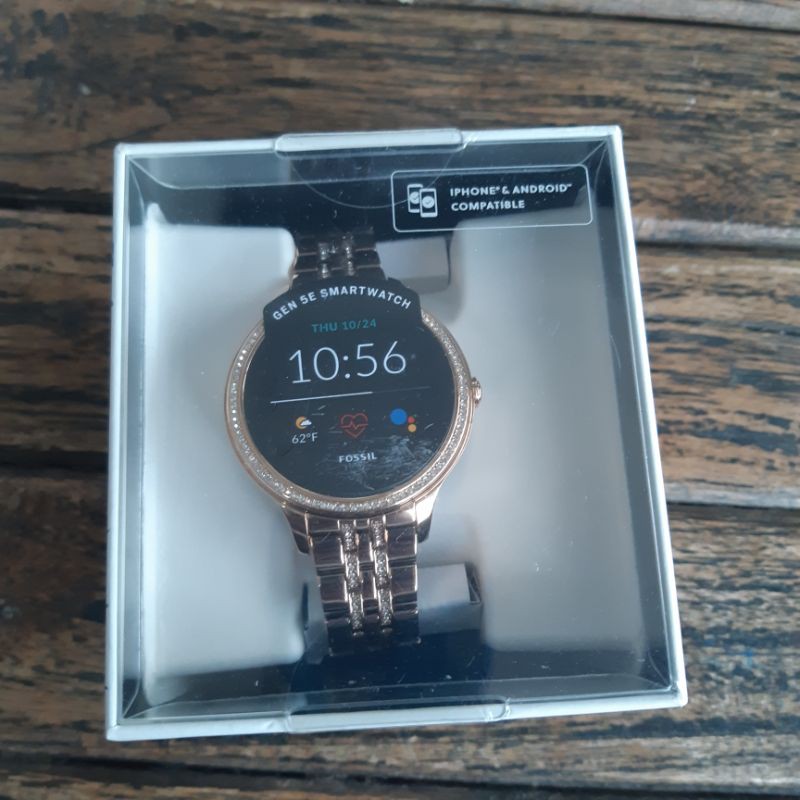 Jam Tangan Wanita Smartwatch F O S S I L Gen 5e 5 e Rose Gold Blink FTW6073 RG