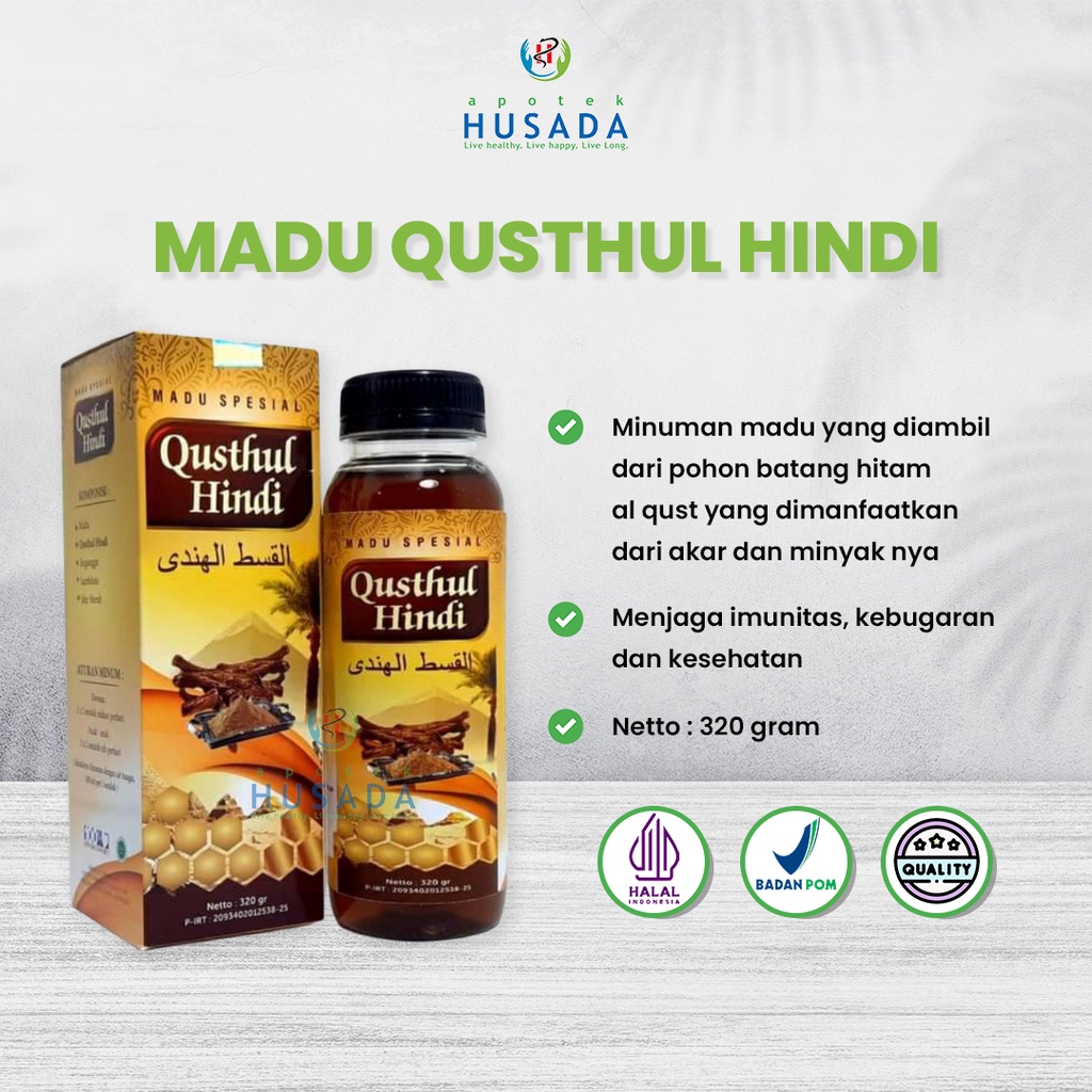 

Madu Spesial Qusthul Hindi Minuman Vitamin Multivitamin Suplemen Obat Herbal Alami Peningkat Daya Tahan Tubuh Imun Imunitas Stamina Booster Kebugaran Pelancar Pencernaan Penurun Sakit Demam Flu Batuk Pilek Tipes Typus 100% Murni Asli Resmi BPOM Halal MUI