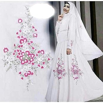 HOPYLOVY - Gamis Syari Wanita Bahan Jersey Narcisus