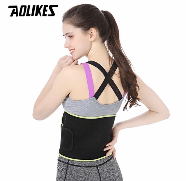 7980 AOLIKES WAIST BACK SUPPORT SLIMMING BELT MEMBAKAR LEMAK PERUT