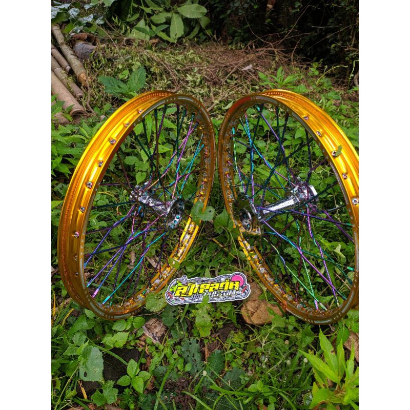 velg set ukir tromol becak buat fu