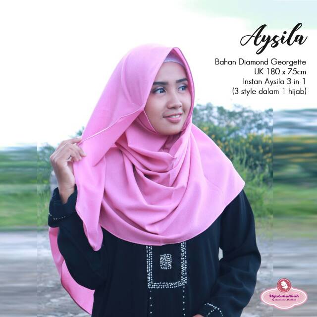 Instan aysila 3 in 1 (3 style dalam satu hijab)