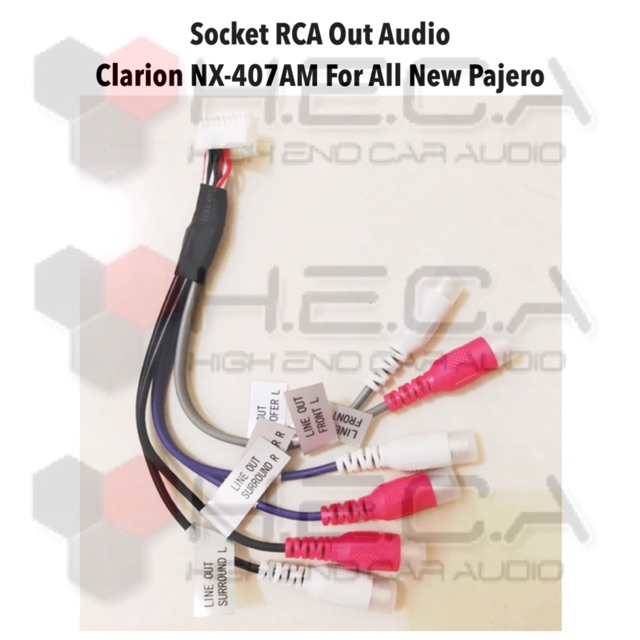 Socket Soket RCA Output Audio Kabel Cable Clarion NX-407AM for All New Pajero 2017