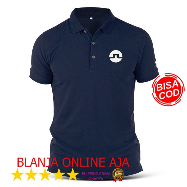 POLO TERLARIS / LOGO SABLON J.Lindeberg JL SABLON Golf Sports Casual Polo T Shirt Cotton  Pakaian Ba