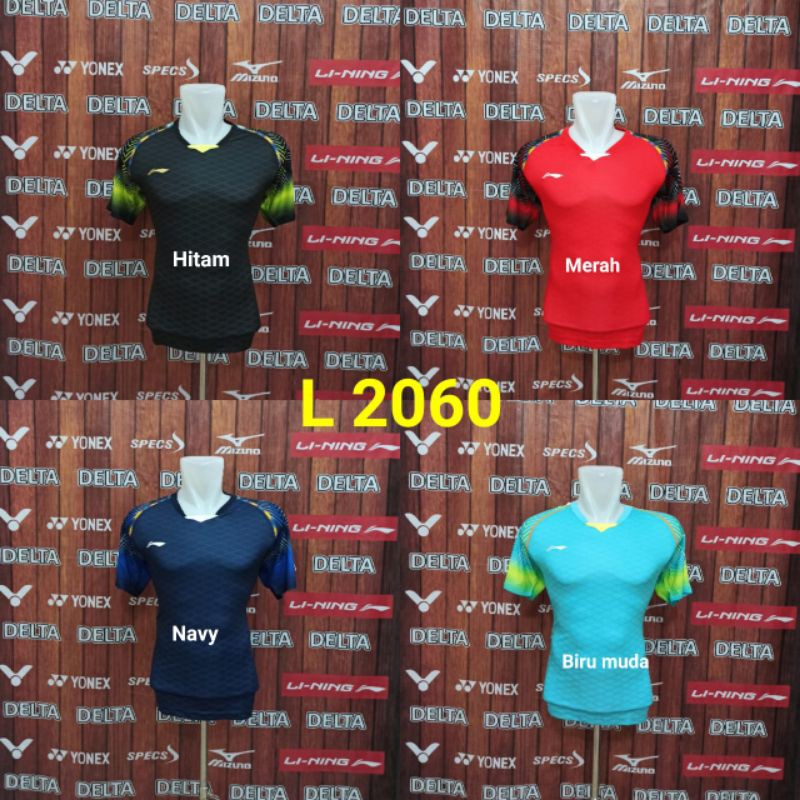 Kaos Badminton Bulutangkis Lining Baju Bulutangkis Li-Ning L 2060 Impor Murah